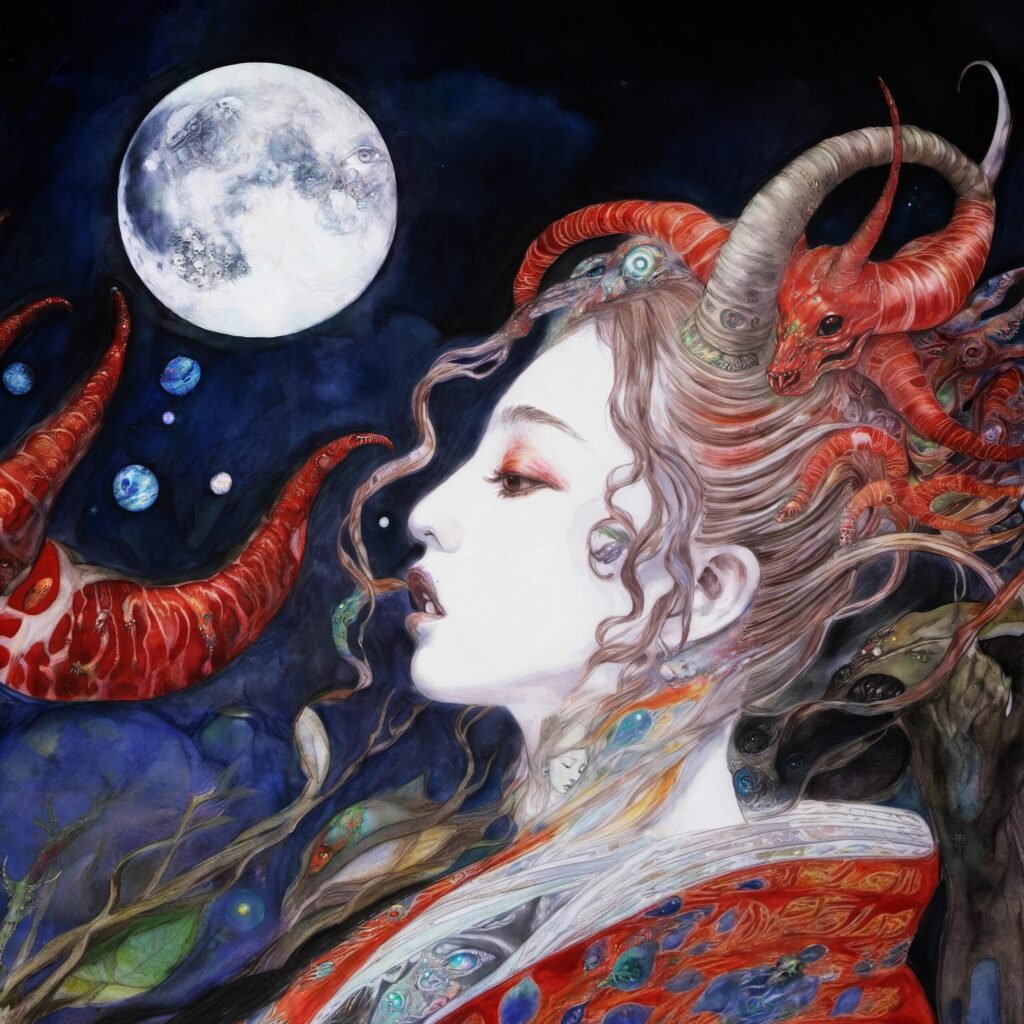 A Celestial Sorceress in the Moonlit Realm